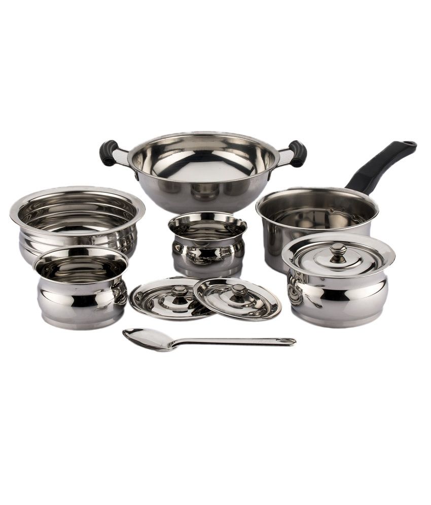 Mahavir 10 Pcs Stainless Steel Cook N Serve Set available at snapdeal for Rs.1150