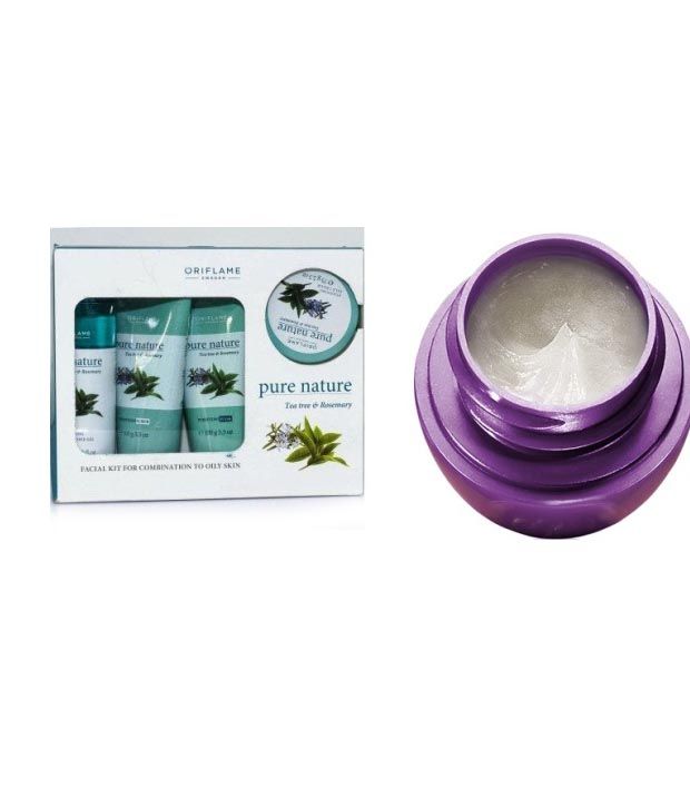Oriflame Pure Nature Facial Kit For Combination To Oily Skin Tea Tree And Rosemary