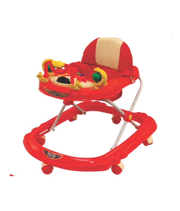 red baby walker