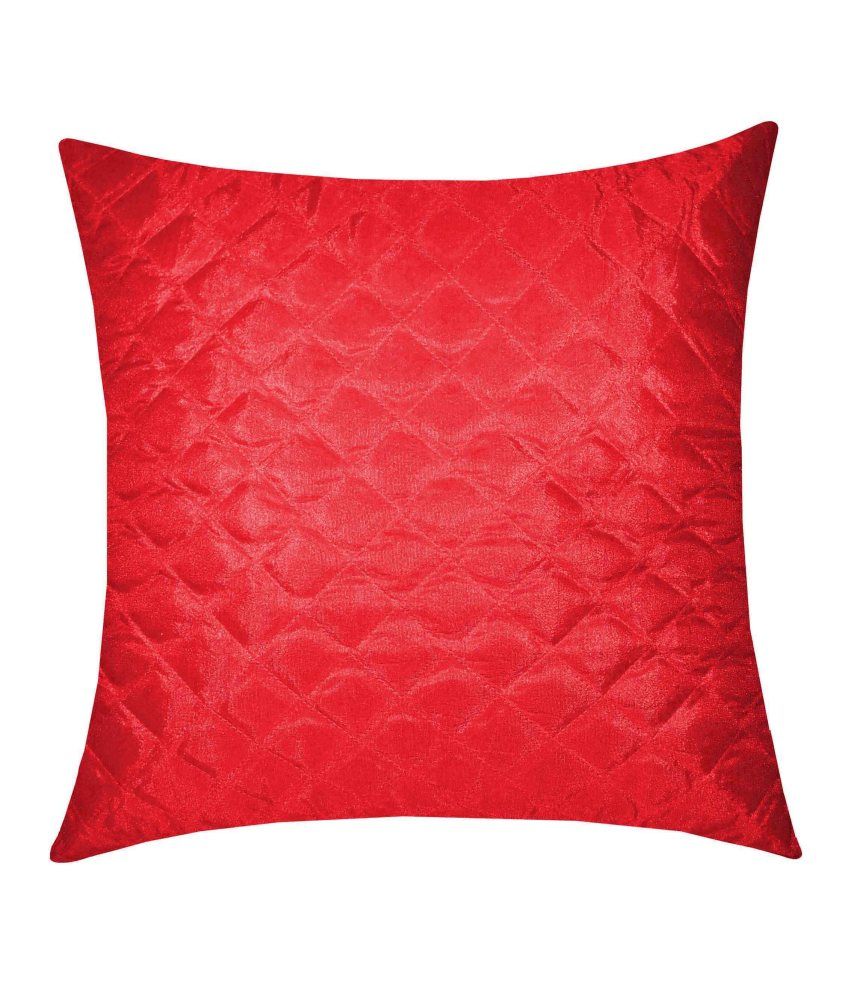 Box Quilted Floors cushion Cover Red 50X50 Cms Buy Online at Best