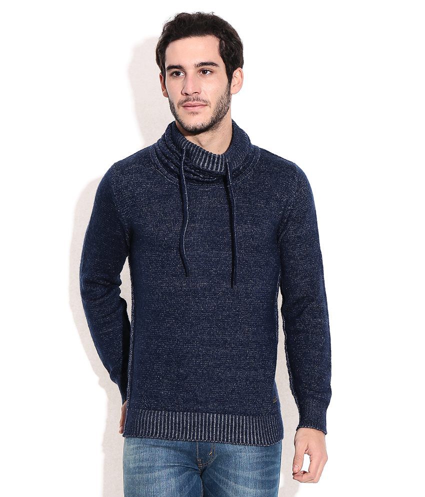 Of Benetton Navy Cotton Blend Sweater  Buy United Colors Of Benetton 