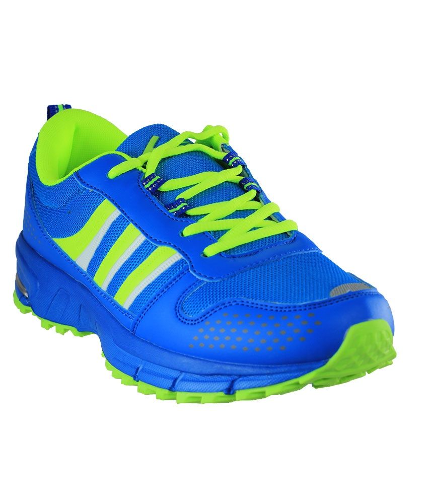 Vostro Blue Synthetic Leather Indoor Court Sport Shoes