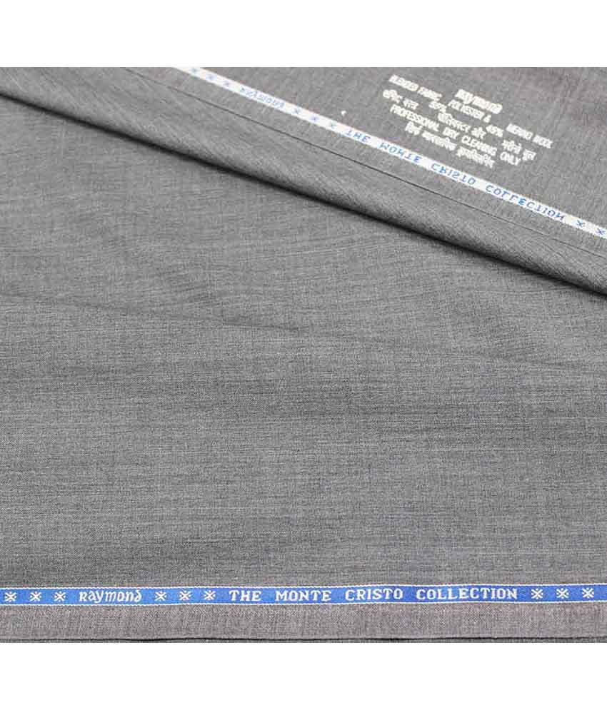 Merino Wool Gray Unstitched Pant Piece 