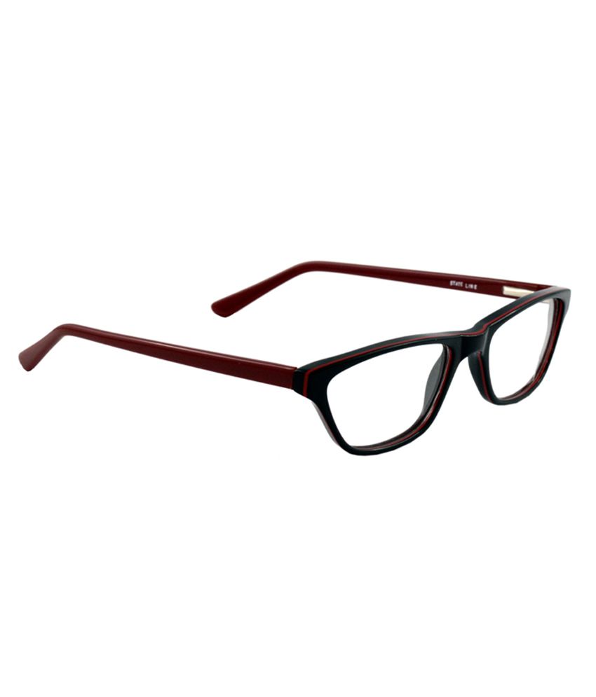 Enetram Red Non Metal Wayfarer Light Weight Frame ...