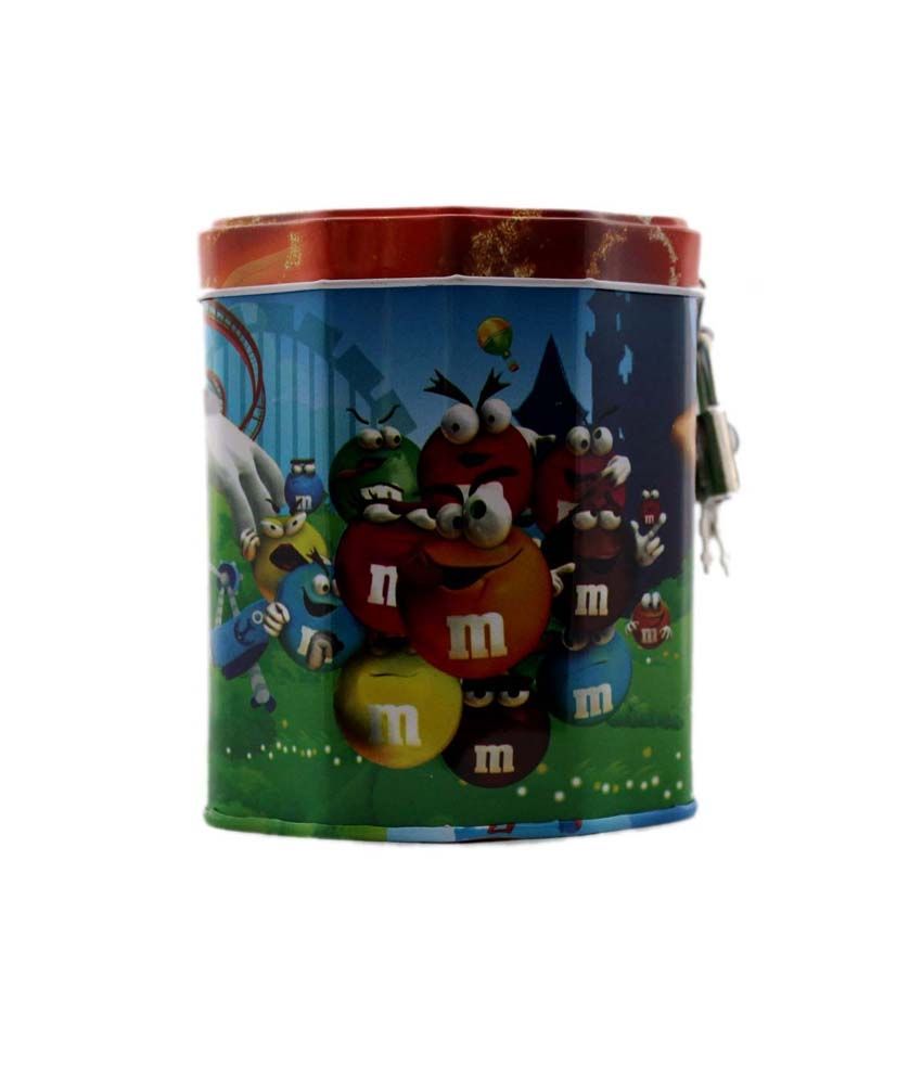 Tootpado M&m Printed Metal Coin Piggy Kiddy Savings Money Bank available at snapdeal for Rs.175