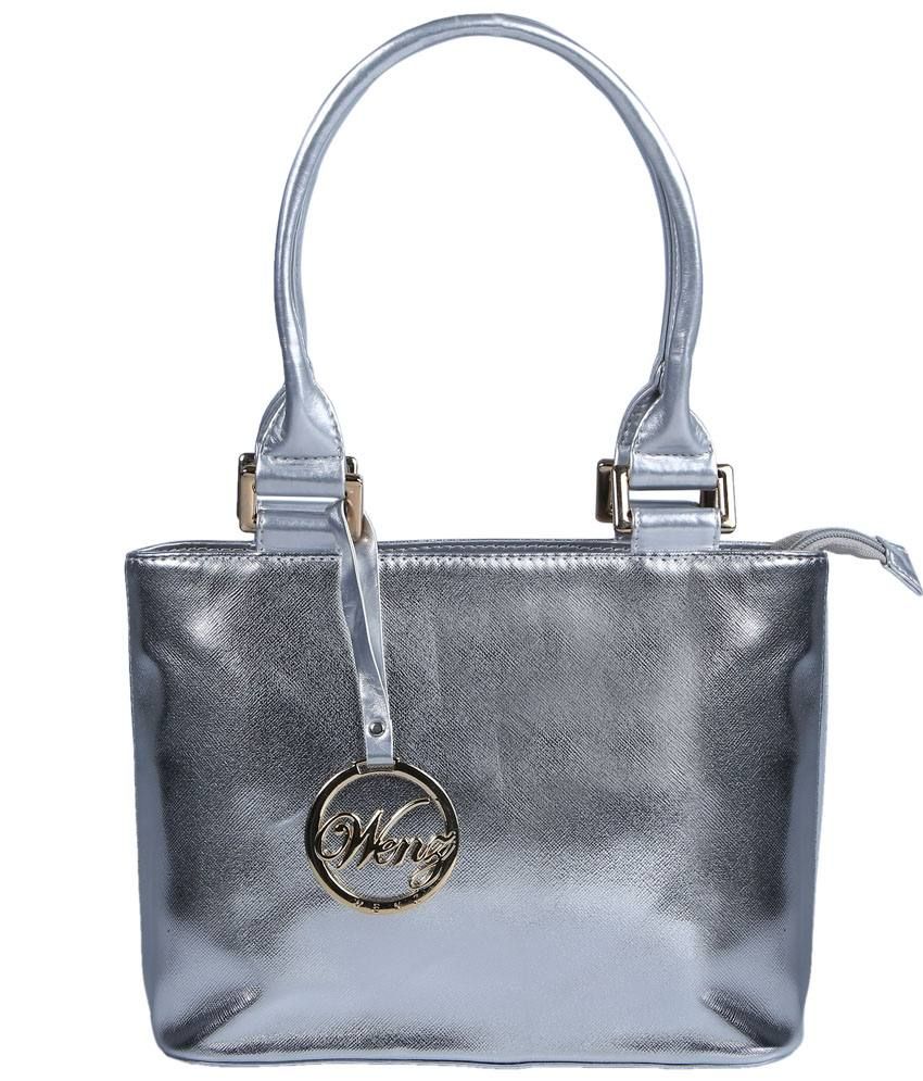 50 OFF on Wenz Silver Handbag on Snapdeal PaisaWapas