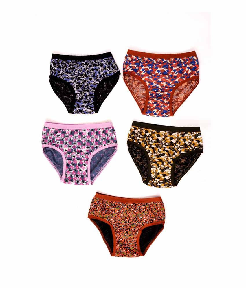 Buy Esteem Brand Womens Innerwear Open Elastics Panties Pack Of 5 Pieces Online at Best Prices