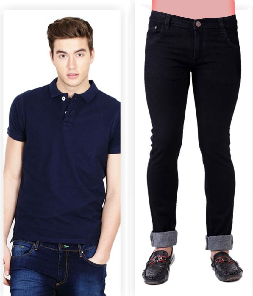 navy polo black jeans