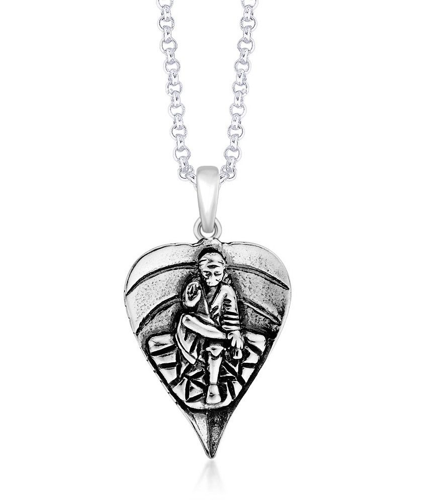 Sai baba locket sale in silver