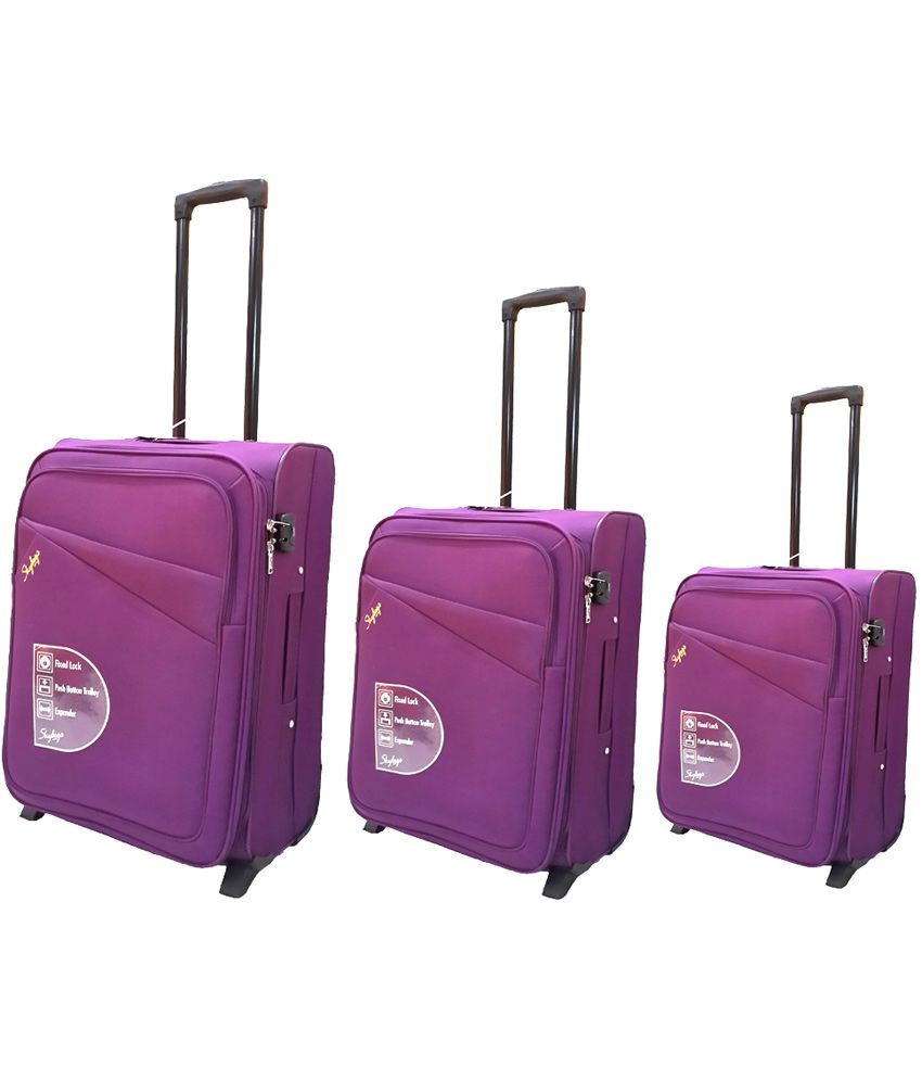 1% OFF on Skybags Purple Cruze Wheel Trolly Bag Set Of (28