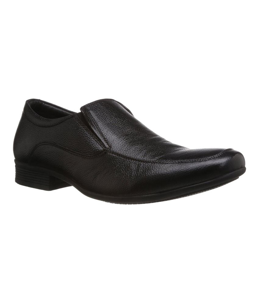 Adley Slip On Black Leather Shoes 