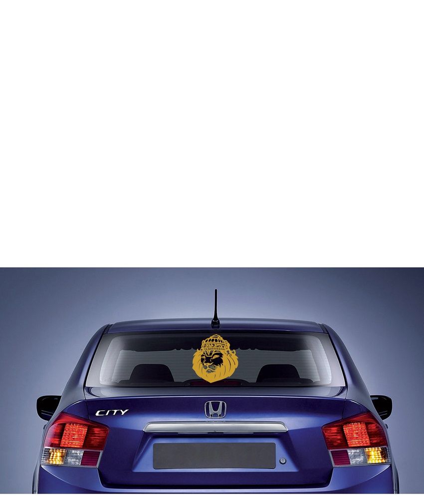 Walldesign Narasimha Face Car Stricker - Gold