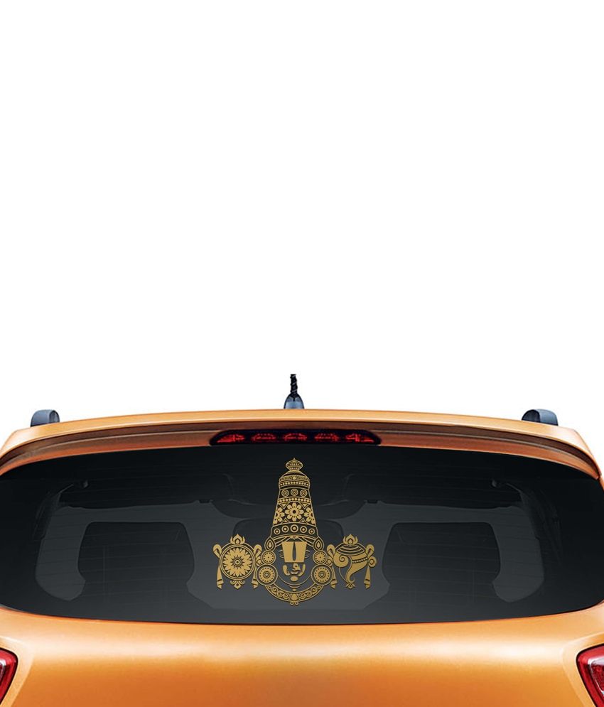 Buy Walldesign Tirupati Balaji Car Stricker Gold on Snapdeal