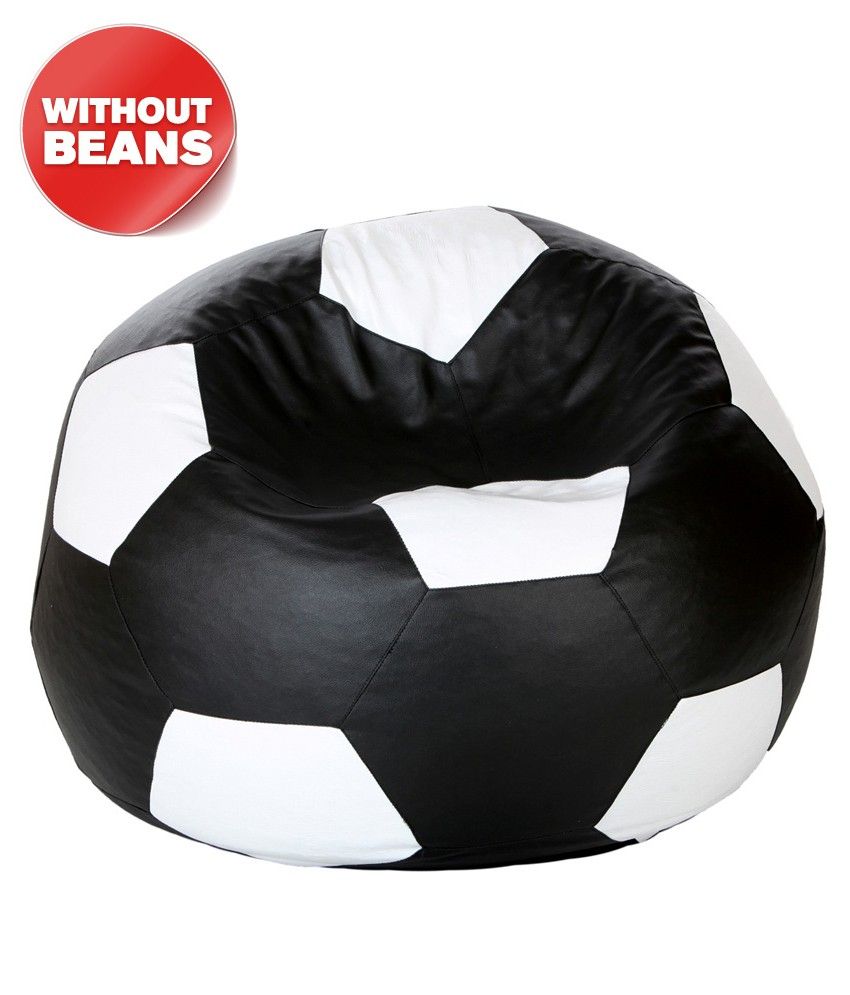 Biggie Cozy Bean Bag (football Shape) Xl Size Black And White (only Cover) available at snapdeal for Rs.736