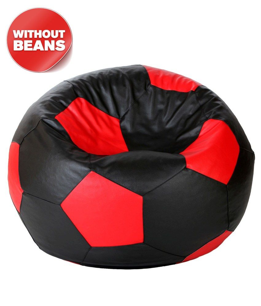Biggie Cozy Bean Bag (football Shape) Xl Size Black And Red (only Cover) available at snapdeal for Rs.736