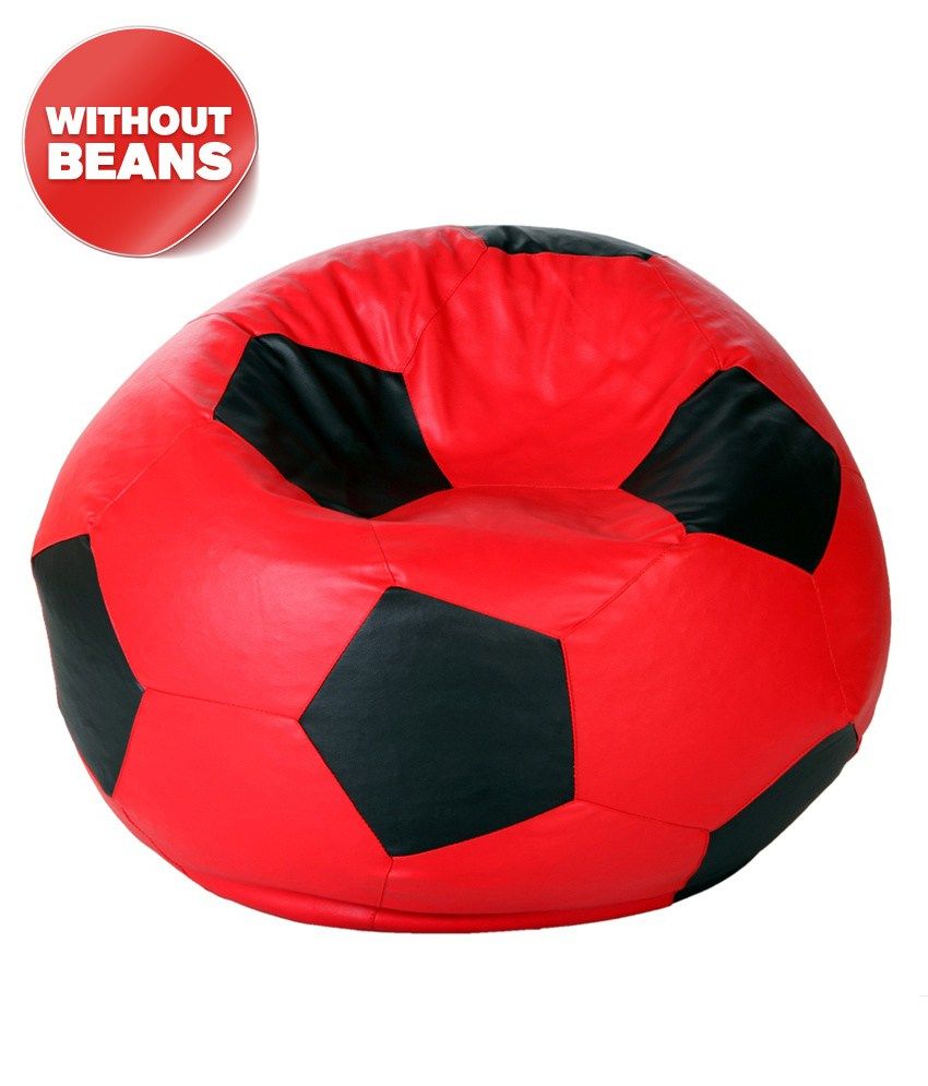 Biggie Cozy Bean Bag (football Shape) Xl Size Red And Black (only Cover) available at snapdeal for Rs.736