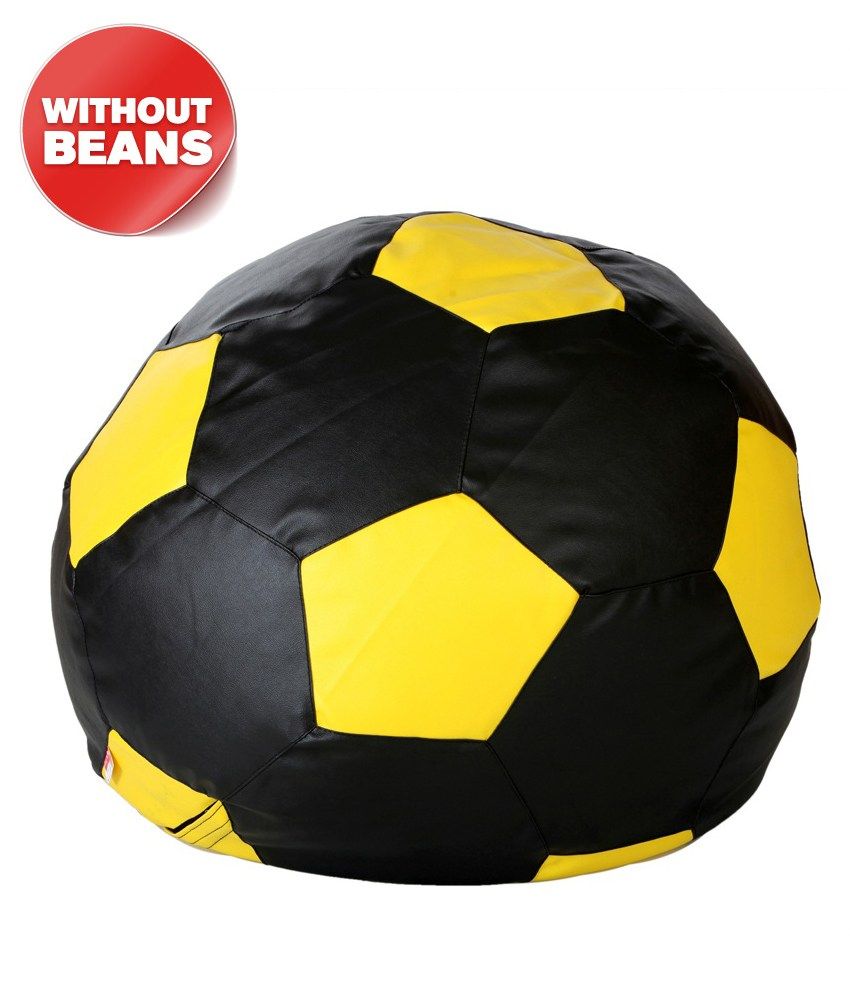 Biggie Cozy Bean Bag (football Shape) Xl Size Black And Yellow (only Cover) available at snapdeal for Rs.736
