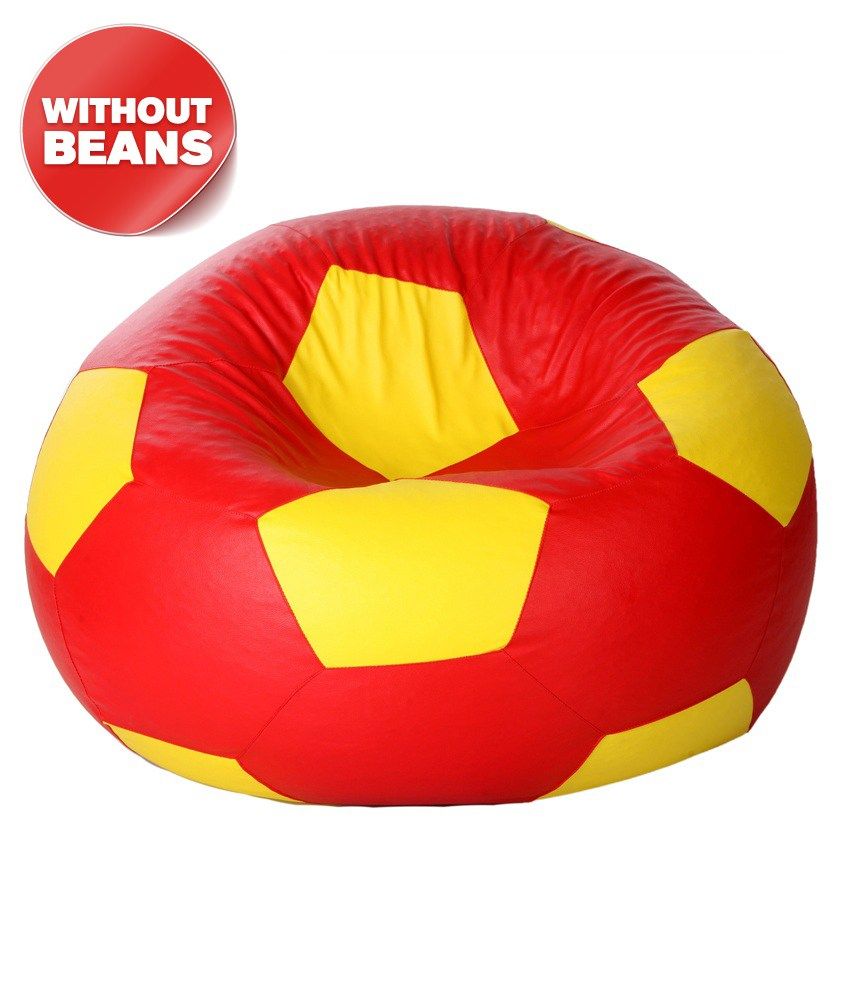Biggie Cozy Bean Bag (football Shape) Xl Size Red And Yellow (only Cover) available at snapdeal for Rs.736