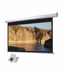 Cineview Motorised Projector Screen Size 8 Ft X 6 Ft In Imported High Gain Fabric With 12 Gain