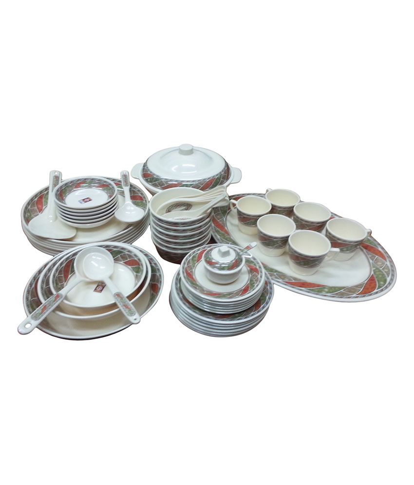 Sharif Melamine Dinner Set - 55 Pcs