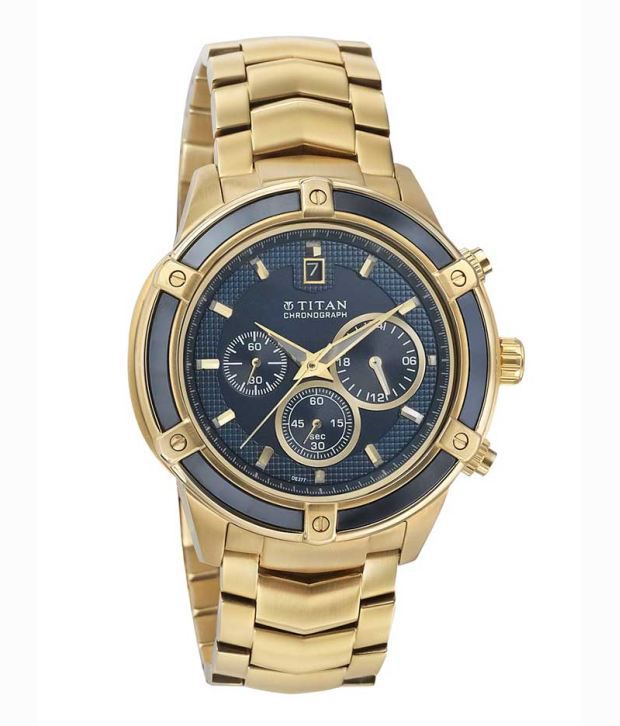 Titan 1657Km01 Gold Platedwatch Price in India: Buy Titan 1657Km01 Gold Platedwatch Online at 