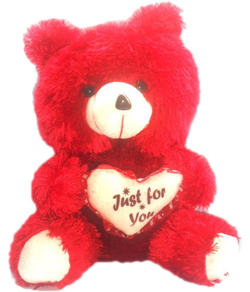 red with white teddy bear