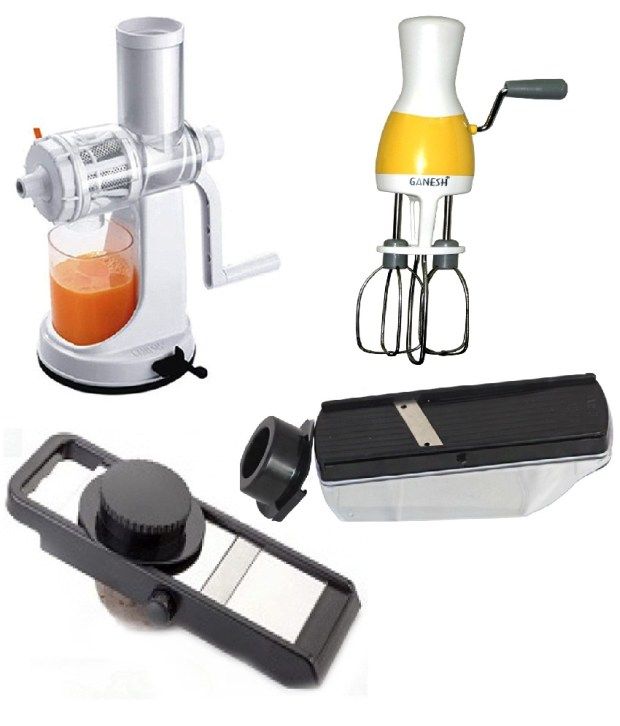 Samy Ganesh Juicer, Compact Slicer, Single Slicer And Hand Blender (set Of 4) available at snapdeal for Rs.1319
