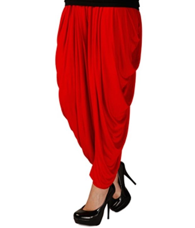 Vogue Clothing Red Rayon Women's Dhoti/patiala Pant available at snapdeal for Rs.226