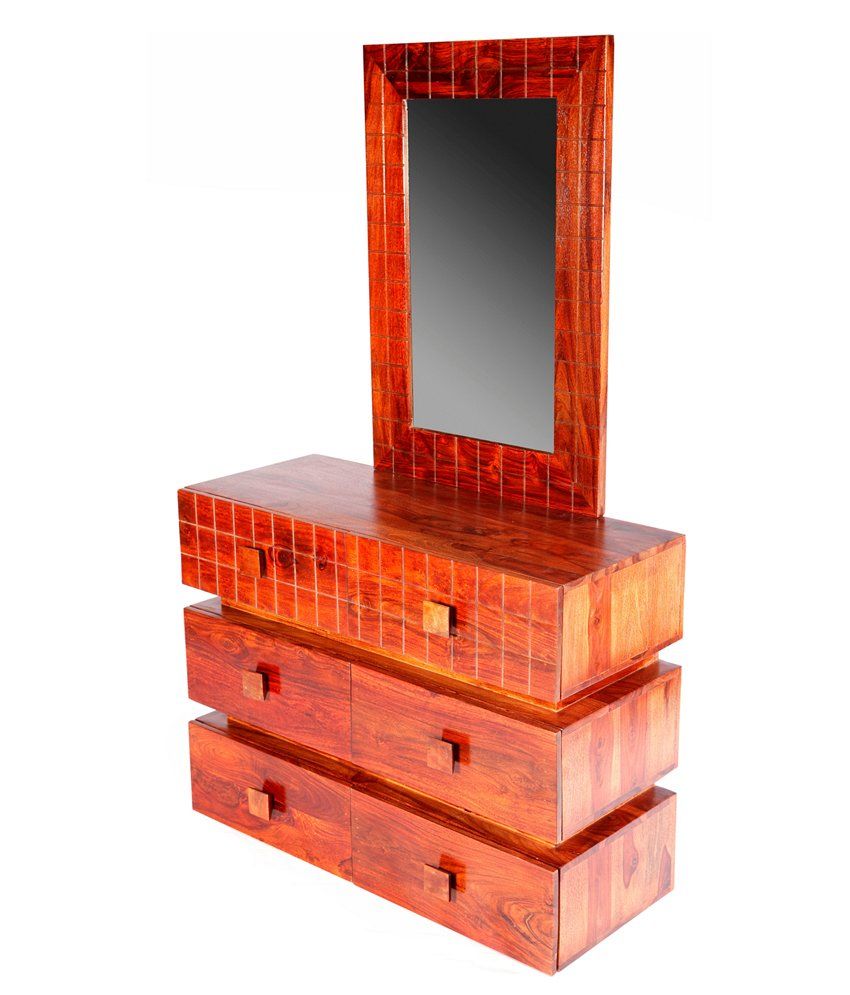 30 Off On Evok Sheesham Wood Dresser Mirror Furniture On Snapdeal