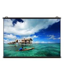 Technolite Map Type Projector Screen Size- - 9 Ft. X 5 Ft. In Imported High Gain Fabric, 16-9 Format