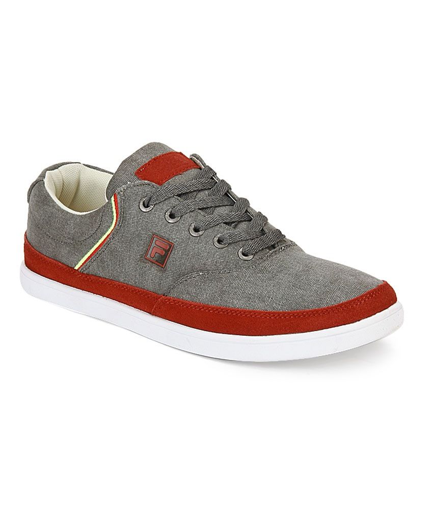 mens grey fila trainers