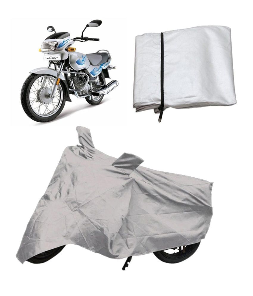 60 OFF on Capeshoppers Bike Body Cover Silver For Tvs Victor Glx