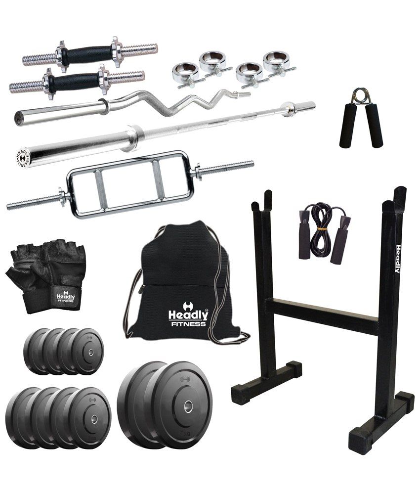 20 OFF on Headly 15 Kg Home Gym 14 inch Dumbbells 3 Rods