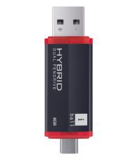 Iball Dual Hybrid 8 Gb Pen Drives Red And Black
