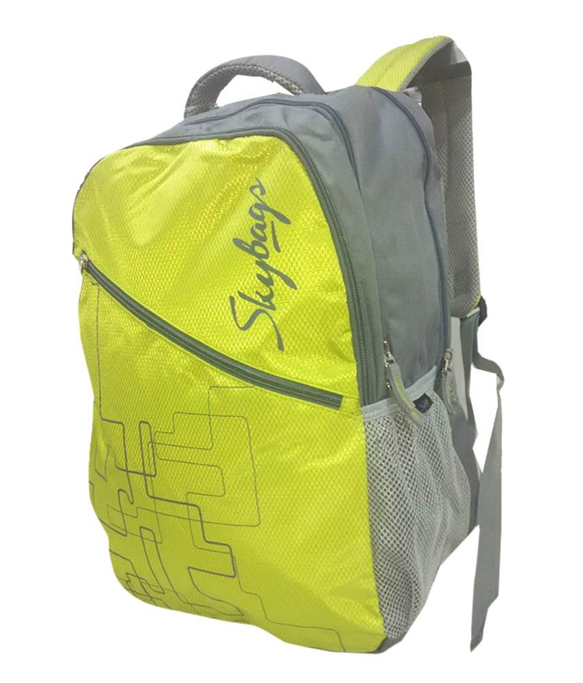 skybags green backpack