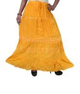 India Trendz Yellow Cotton Long Skirt