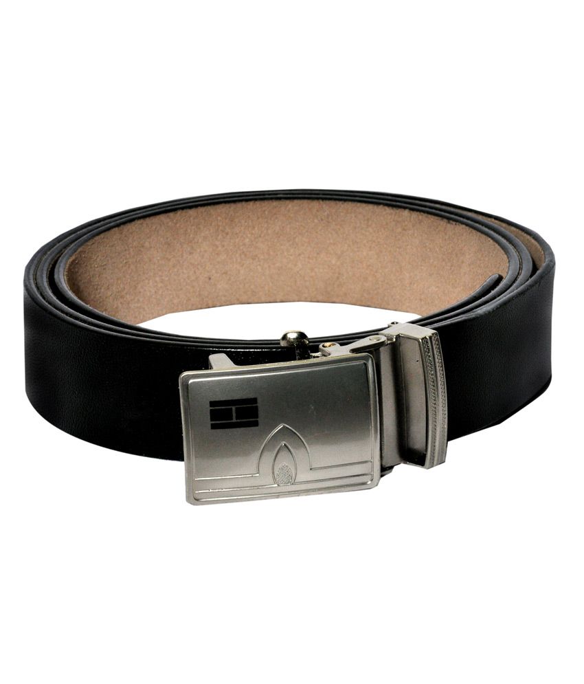 6 OFF on Ajanta Black Leather Formal Belt on Snapdeal