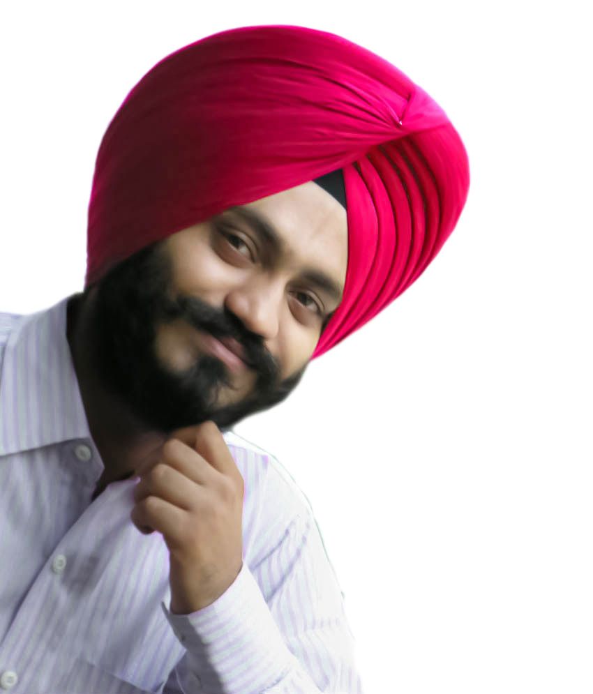 Hs Retail Magenta Cotton Sikh Turban - 6.0 Mtrs.