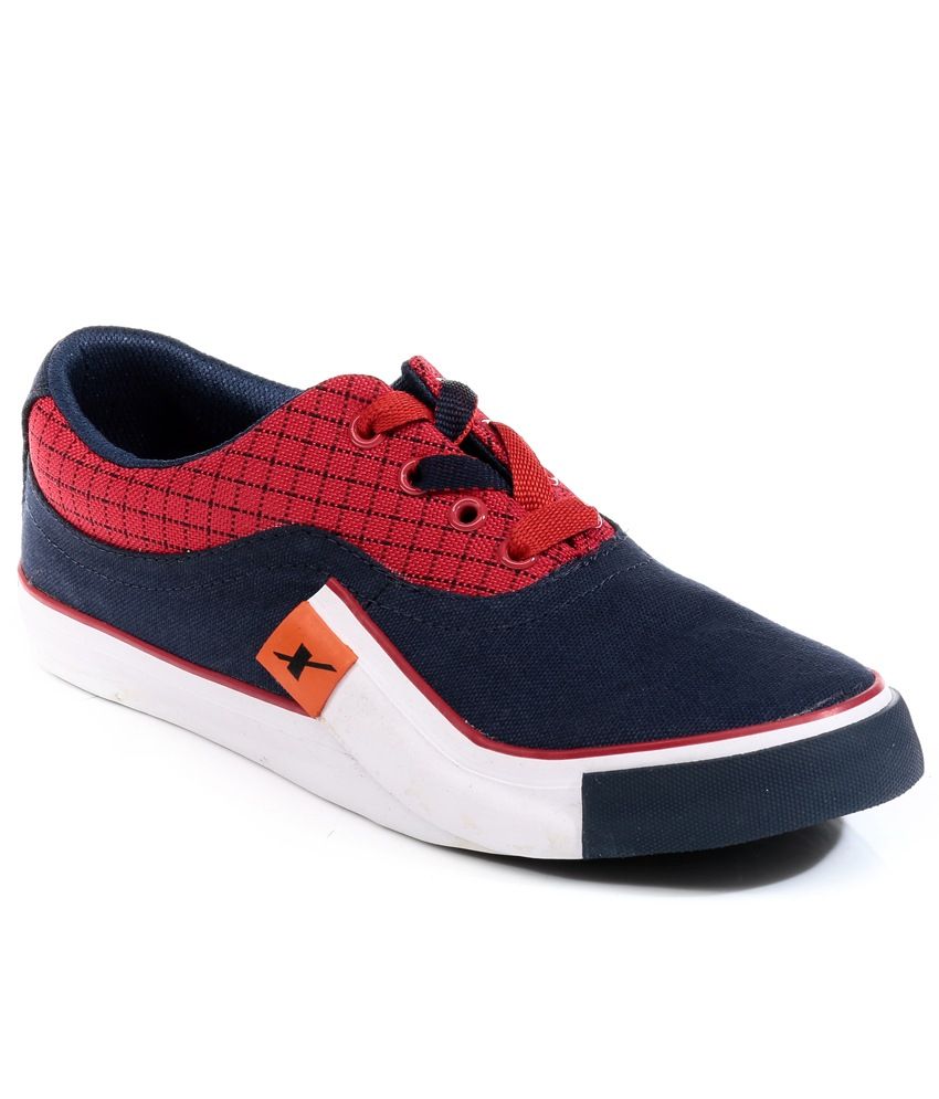 sparx red casual shoes