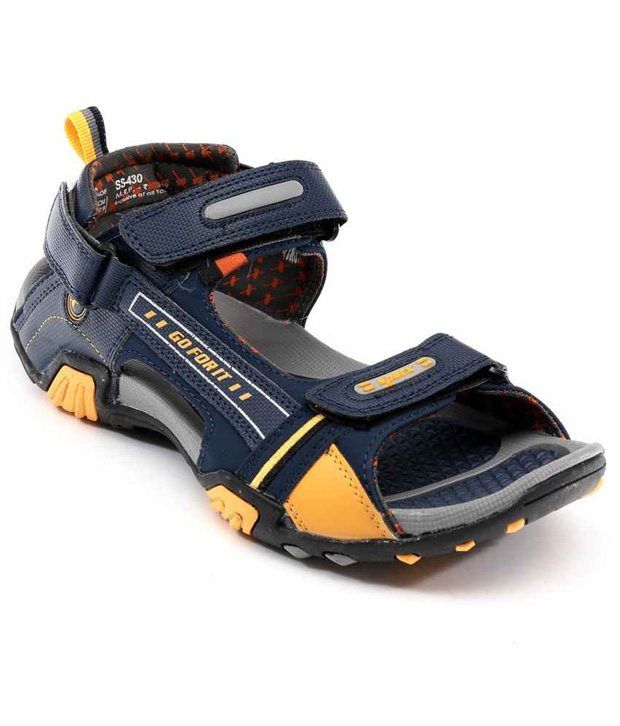 Sparx Blue Synthetic Leather Velcro Sandal available at snapdeal for Rs.1329