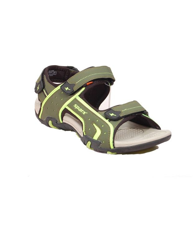 Sparx Green Synthetic Leather Velcro Sandal available at snapdeal for Rs.1204