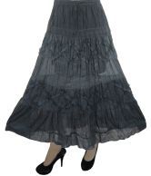 India Trendzs Black Cotton Striped Long Skirt