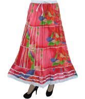 India Trendzs Multicolor Cotton Printed Long Skirt