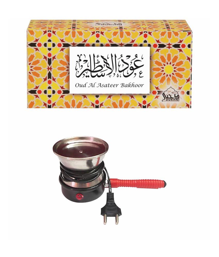 Dukhni Oud Al Asateer Incense - 18 Piece And Electric Incense Burner available at snapdeal for Rs.509