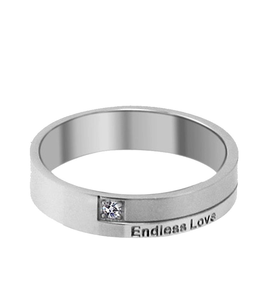 Kaizer Jewelry Endless Love 319 Stainless Steel Couple Band Ring