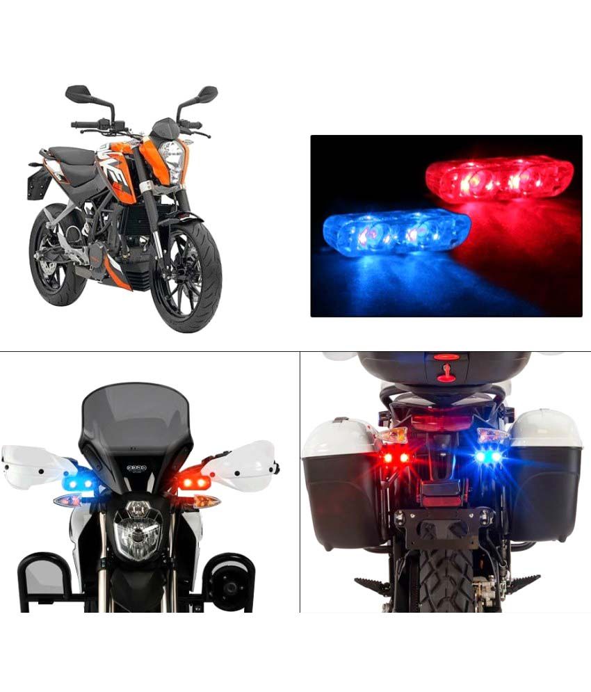 Speedwav Bike Sleek Twin Led Police Flasher Lights-ktm Duke 200