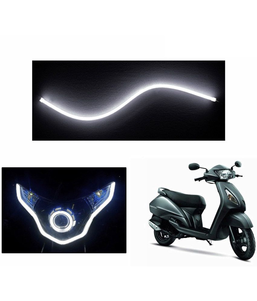 Speedwav Flexible 30cm Scooter Headlight Neon LED DRL Tube WHITETVS