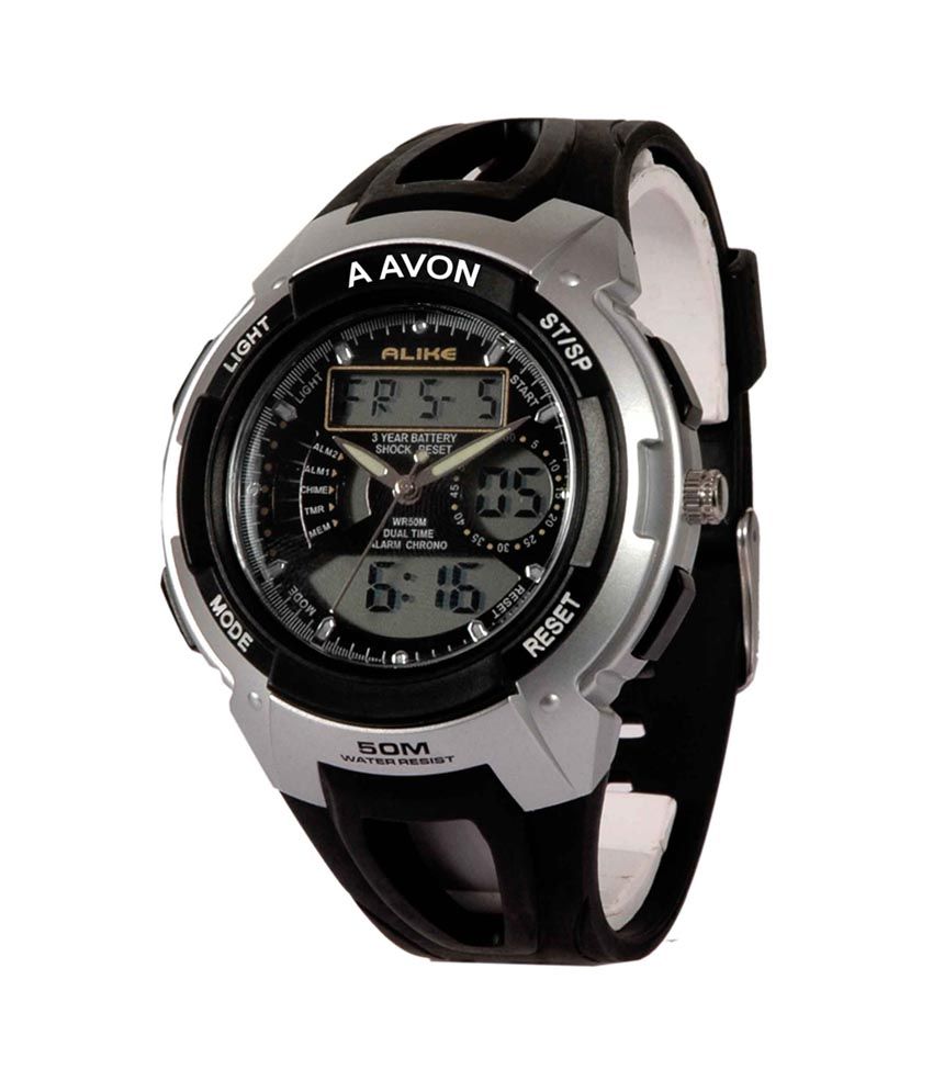 A Avon Sports Dual Time Analog-digital Black Dial Men's Watch - 1001181