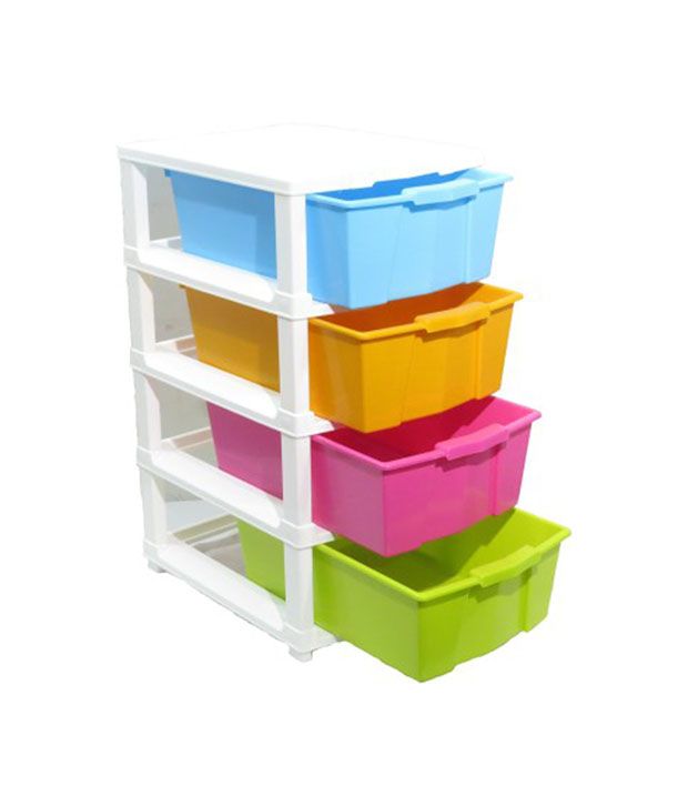 Aristo Multicolor Pvc Everest Drawer Rack