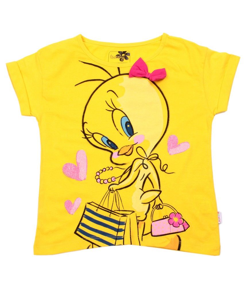 Tweety Yellow Cotton T-shirt